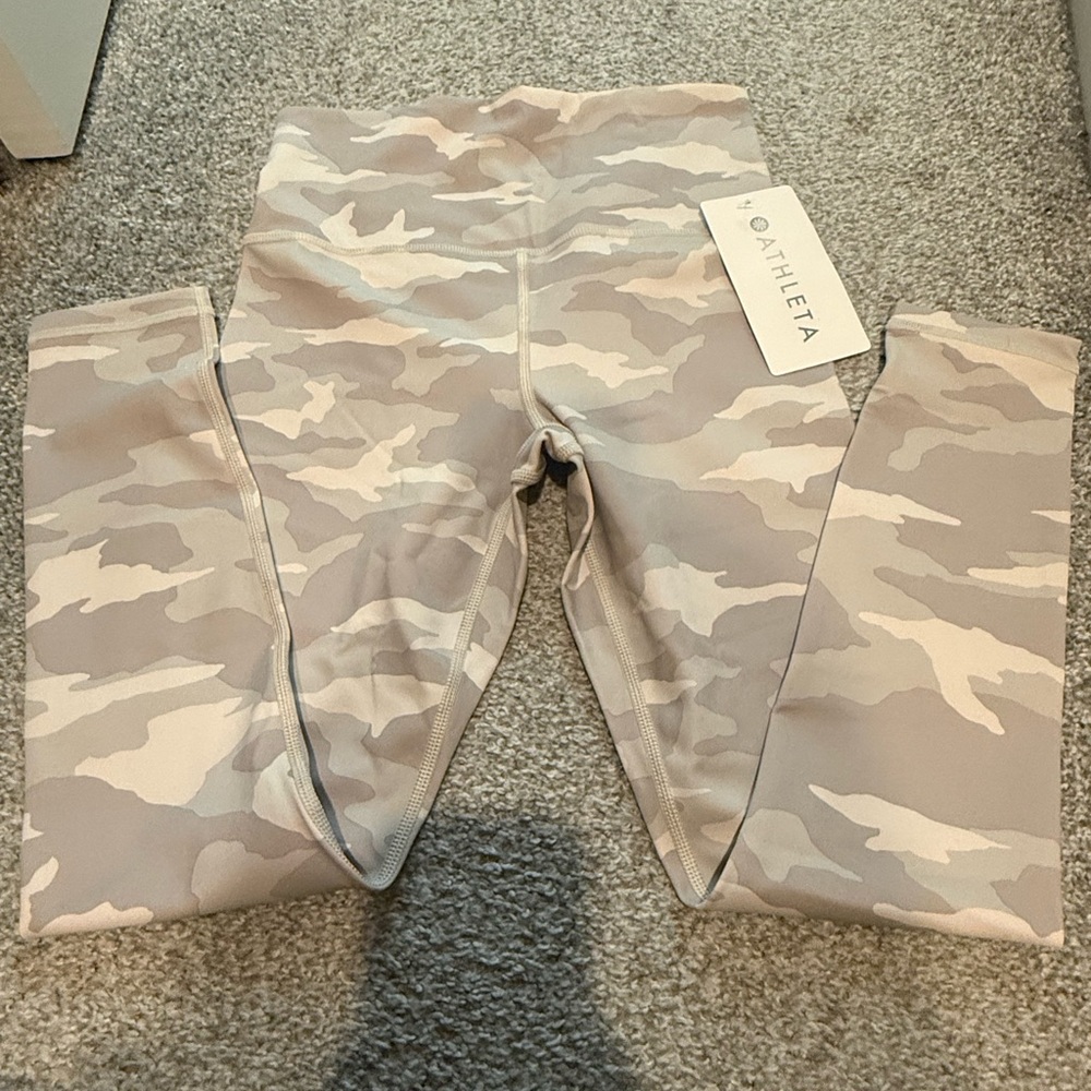 Athleta Camo Leggings - White and Gray XS
